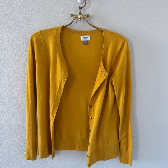 Old Navy Mustard Yellow Cardigan Sweater XS - Picture 2 of 3